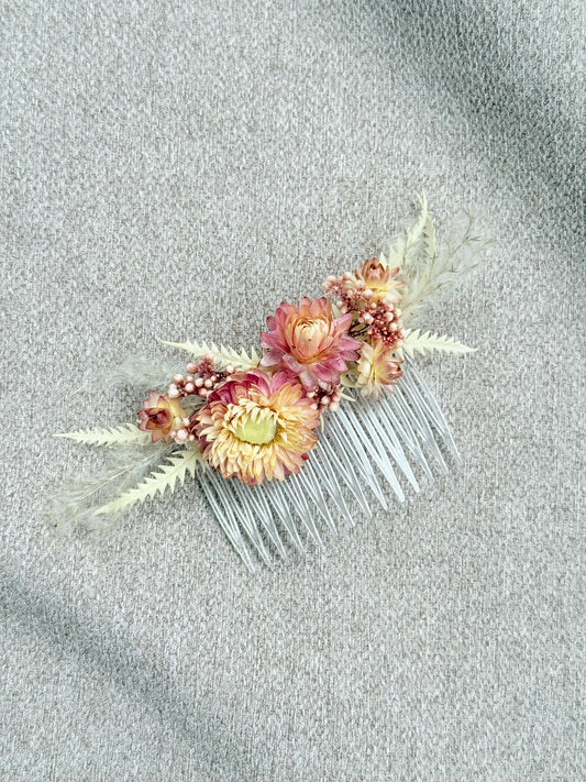 Pink Dried Flowers - Boutonnière