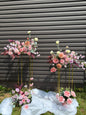 Pink and purple garden style stylish weddings with anthurium, calla lilies and roses