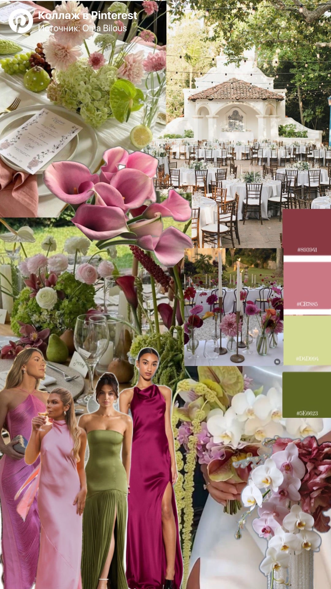 Rental - White-Green-Pink-Burgundy Wedding Golden Stand 6’7’’